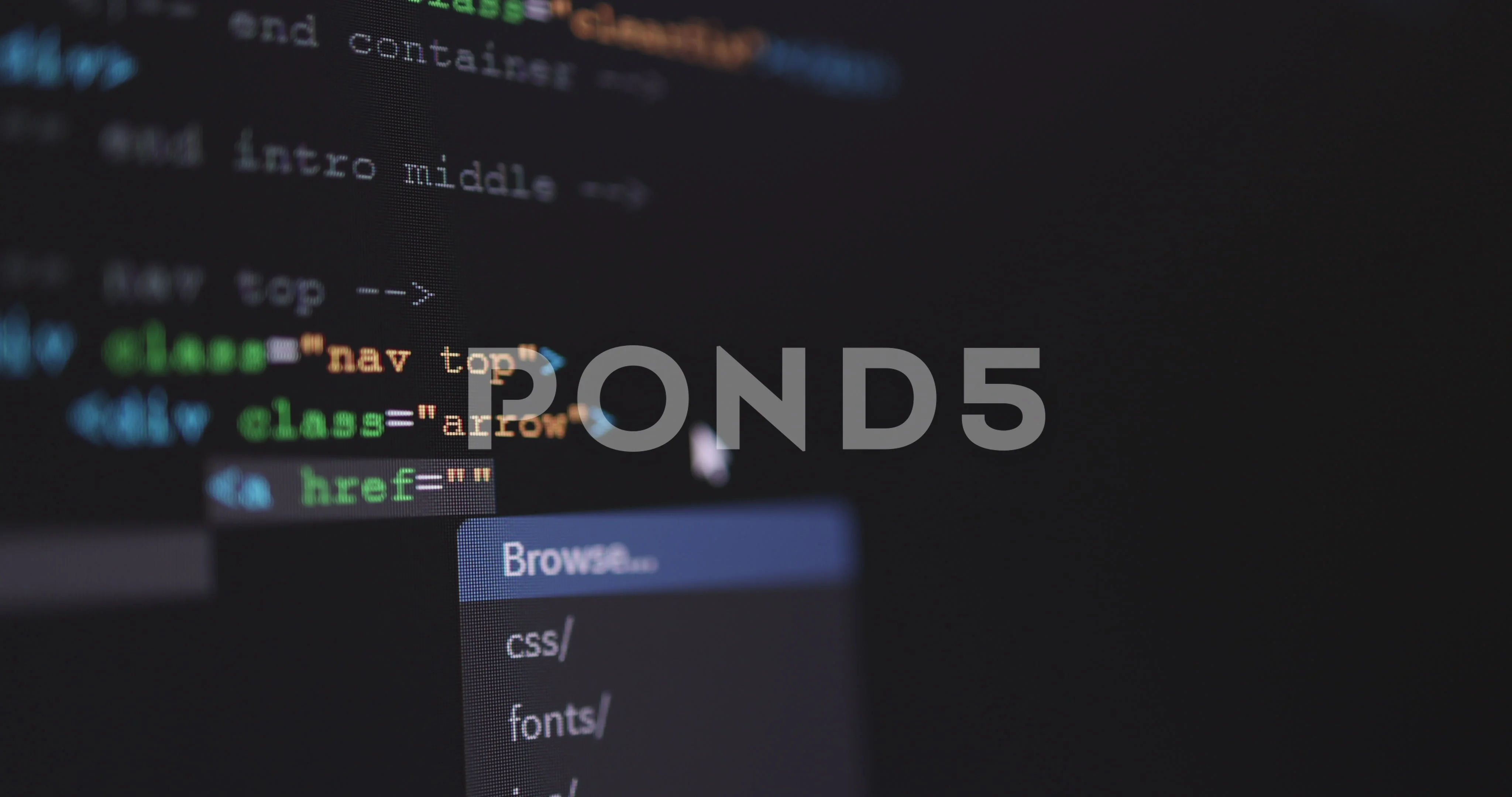 4K Close Up Shot HTML Tag Code on PC Monitor Scroll, Technology Stock  Footage ft. www & Language - Envato Elements