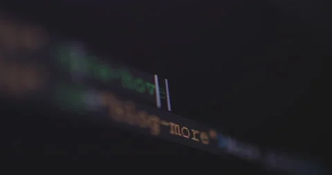 4K Close up shot HTML tag coding on PC Monitor. Background concept for progra Stock Footage 153953995