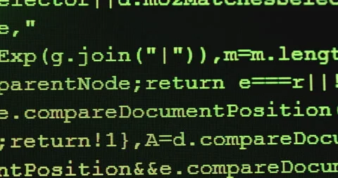 4K Close up shot programming tag coding on screen. Background concept for pro Video stock 172246121