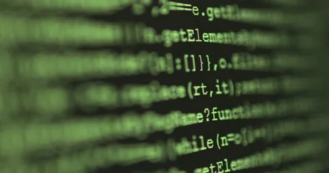 4K Close up shot programming tag coding on screen. Background concept for pro Video stock 172246357