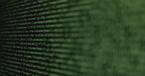 4K Close up shot programming tag coding on screen. Background concept for pro Video stock 172248520