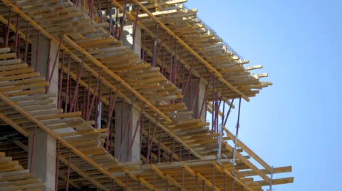 4K, Close up shot of an unfinished building Stock Footage 53226830