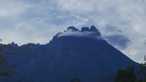 4K Close up Timelapse of Mount Kinabalu with dramatic cloud movement. Stock Footage 200859385