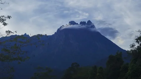 4K Close up Timelapse of Mount Kinabalu with dramatic cloud movement. Stock Footage 200861474