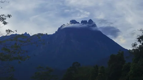 4K Close up Timelapse of Mount Kinabalu with dramatic cloud movement. Stock Footage 200861519