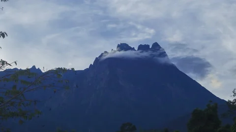 4K Close up Timelapse of Mount Kinabalu with dramatic cloud movement. Stock-Footage 201276446
