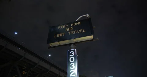 4K CLOSE UP TIMELAPSE OF SOCIAL DISTANCING SIGN Stock Footage 132081429