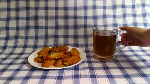 4k Close up view. Picking up cola beer glass drink beverage with ice cubes .. Stock Footage 318252019