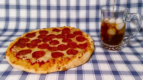 4K close up view pouring cola beverage drink in glass cup with fresh crispy.. Video stock 318251270