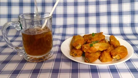 4k Close up view. Pouring cola drink into glass cup with ice cubes served w.. Stock Footage 318252771