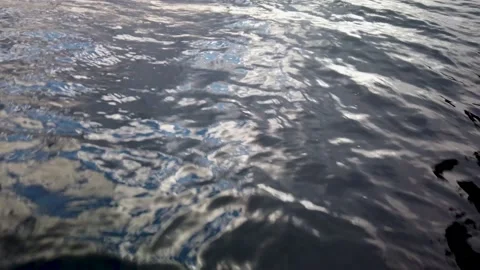 4K Close up view of textured ocean sea water with light reflections Stockbeeldmateriaal 147191063