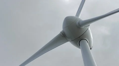 4K Close up on wind power turbine rotating Stock Footage