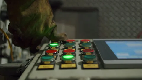 4K Close-Up Worker Operating Control Panel, Advanced Machinery, Automation Stock-Footage 294685070