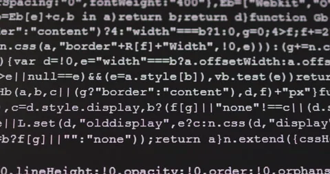 4K Close up zoom in shot programming tag coding on PC Monitor. Background con Stock Footage 153954555