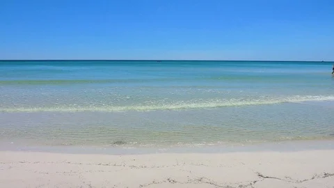 4K Closeup of Beach Shore Stock-Footage 109229418
