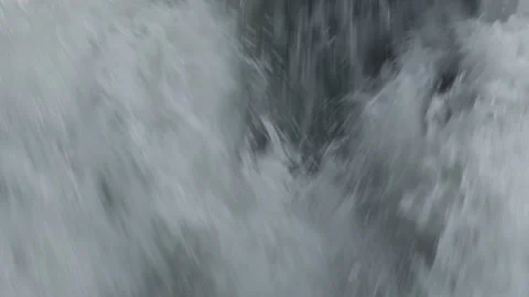 4k Closeup of falling water in Gabbro Falls UP Michigan Stock Footage 217420458