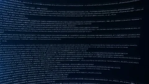 4k Closeup Programming code running over computer screen terminal, hacking Stock Footage 157757488