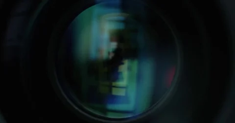 4k closeup shot of a camera lens iris from front. Shot 8k witk Epic W camera. Video stock 71518563