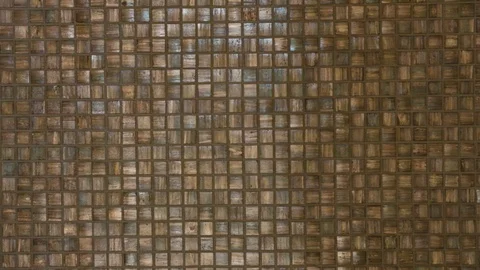 4K Closeup of Small Brown Tile Mosaic 库存影片 111277521