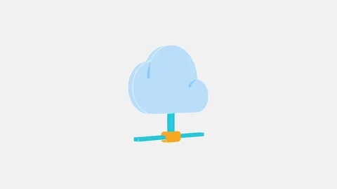 4k - Cloud computing spinning icon on white background Stock Footage 72476843