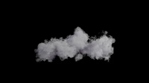 4k cloud loop. beautiful fast billowing cloud isolated on black Stock Footage 106713383