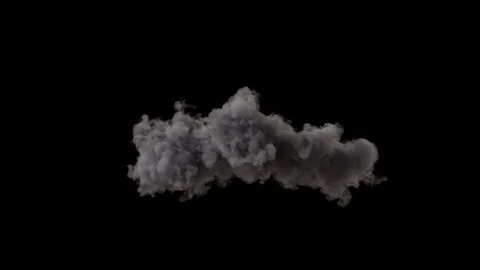 4k cloud loop. beautiful fast billowing cloud isolated on black Stock Footage 106713513