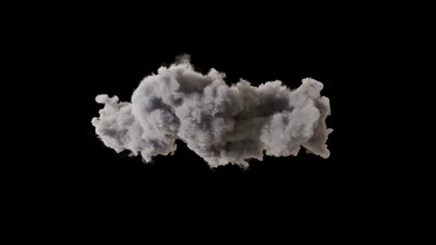 4k cloud loop. beautiful fast billowing cloud isolated on black Stock Footage 106895159
