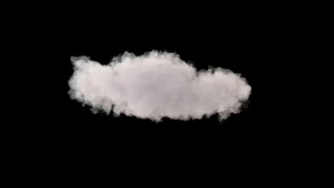 4k cloud loop. beautiful fast billowing cloud isolated on black Stock Footage 106992845