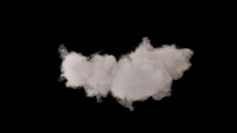 4k cloud loop. beautiful fast billowing cloud isolated on black Vidéo 106992846