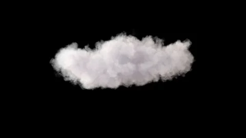 4k cloud loop. beautiful fast billowing cloud isolated on black Stock Footage 106992850