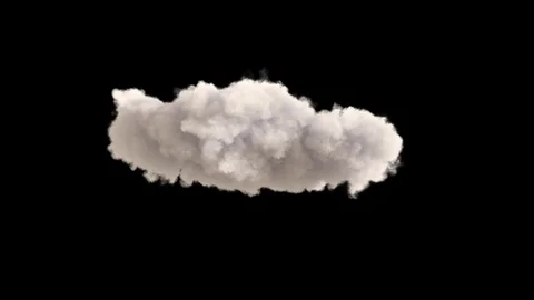 4k cloud loop. beautiful fast billowing cloud isolated on black Stock-Footage 106992861