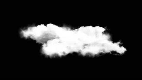 4k cloud loop beautiful timelapse fast billowing cloud isolated on black Video stock 140083432
