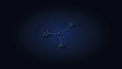 4K Cloud Microservices Cluster Topology and DevOps Network Loop 스톡 동영상 344639760