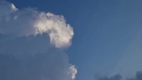 4k Cloud Timelapse in Blue Sky Stock Footage 132451994