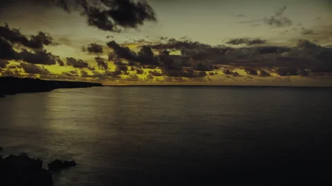 4K Cloud timelapse over the ocean Stock Footage 268902059