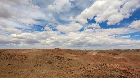 4K. Clouds above the Ongi Monastery, Mongolia. Ultra HD, 4096x2304 Stock Footage 73916766