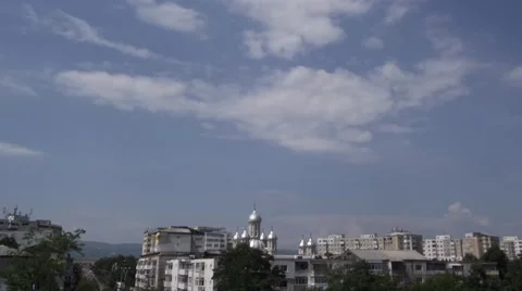 4k clouds city around time lapsed Stock Footage 40515085