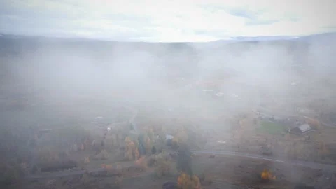 4K CLOUDS - FLYING THROUGH CLOUDS FALL Stock Footage 164491107