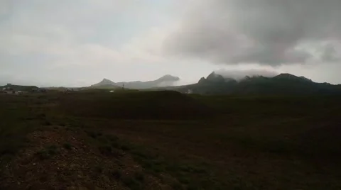 4K clouds form over mountains Stock Footage 50367630