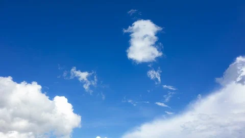 4k clouds moving on clear blue sky timeLapse. Stock Footage 94930881
