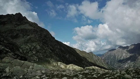 4k Clouds Shadows Canyon. Trekking Place, Mountaineering, Hiking Land Timelapse Stock Footage 87283534