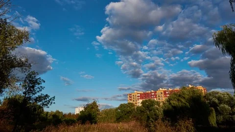4K. Clouds on the sky in horizon. Time-lapse. Stock Footage 84202514