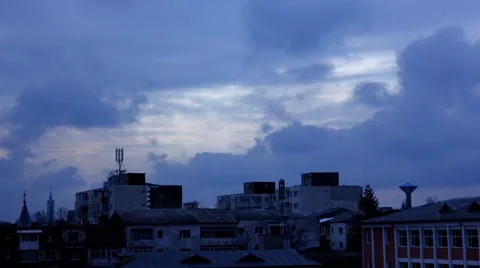 4k clouds time lapse city view Stock Footage 45916100