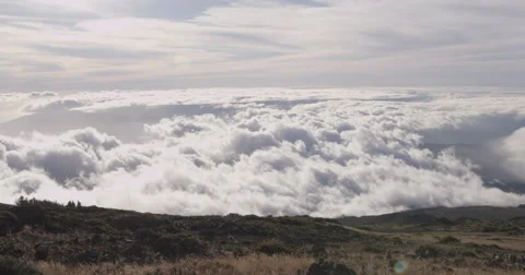 4K: Cloudscape/Background Clouds From Maui/Haleakala Stock Footage 63217014