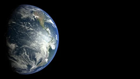 4K Cloudy Planet Earth from space rotating in seamless loop. Stock Footage 103205617