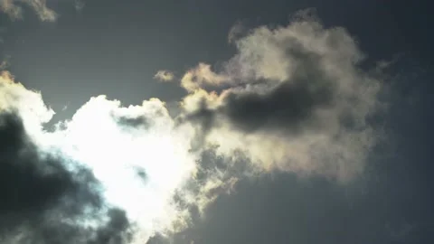 4K Cloudy Sky and Sun - Timelapse Stock Footage