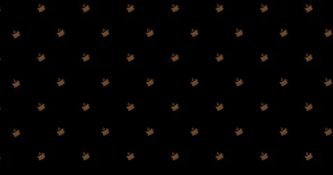 4K Coffee Cup icon movement. Loop. Background black. Stock Footage 126737149
