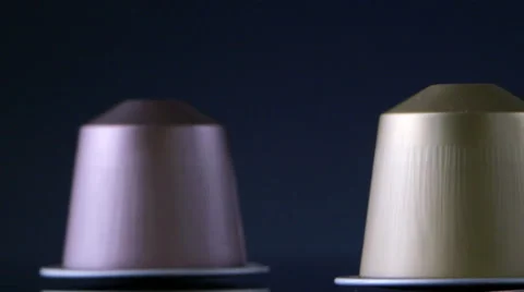 4K coffee pods studio shot Stock Footage 46936613