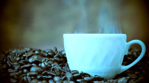 4K coffee time detailed composition Video stock 104587540