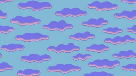 4K Color Changing Clouds with Organic Turbulent Motion Loop Video stock 346248853